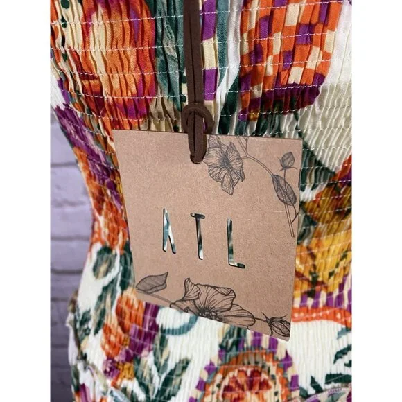 NWT Abel The Label Anthropologie Tiered Maxi Dress M Sleeveless Fruit Print ATL - Picture 9 of 13